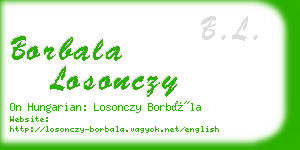 borbala losonczy business card